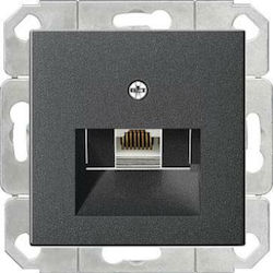 Computer Socket Poj Rj45 Cat 6 Gira System 55 Anthracite Computer Socket Poj Rj45 Cat 6 Gira System 55 Anthracite