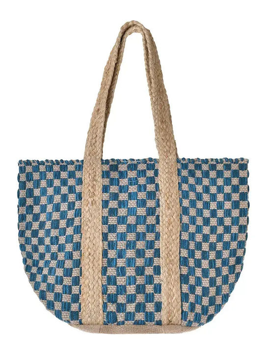 Ble Resort Collection Geantă De Plajă Din Wicker Albastră