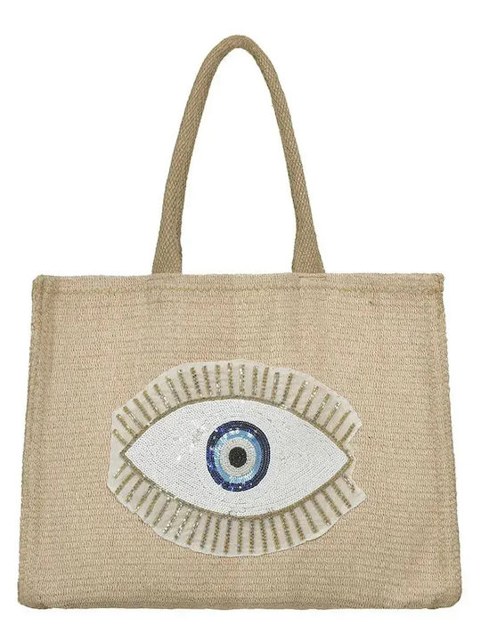 Ble Resort Collection Υφασμάτινη Τσάντα Θαλάσσης Μπεζ