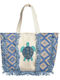 Ble Resort Collection Υφασμάτινη Τσάντα Θαλάσσης Μπλε