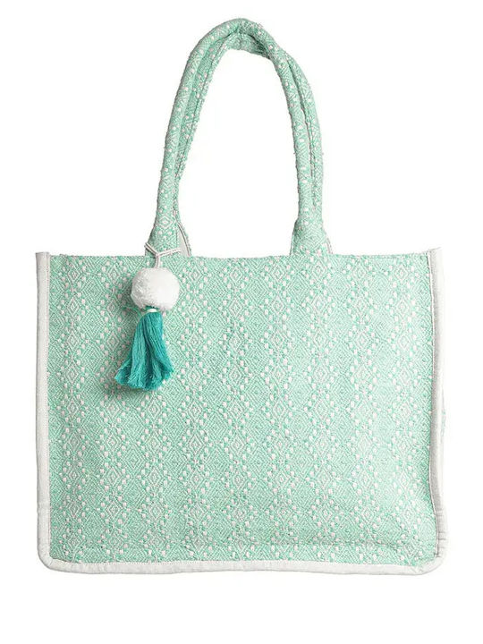 Ble Resort Collection Stoff Strandtasche Blau