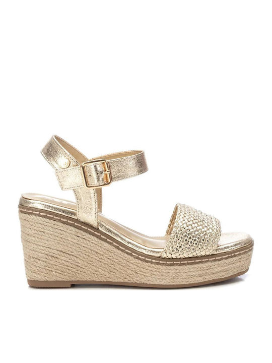 Platforme Dama Tip Espadrile Aurii