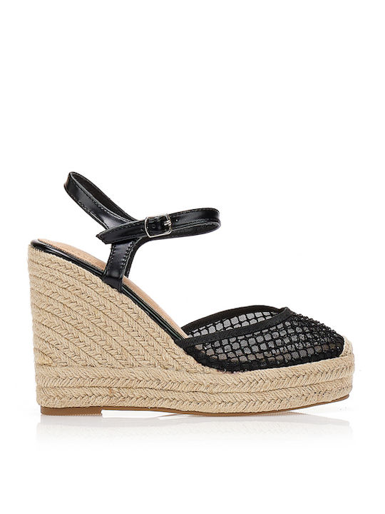 Women's Platforms In Espadrille Style Black