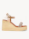Bronze Leather Platforms Glitter Strap