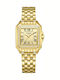 Lee Cooper Crystals Womens Battery Watch with Gold Metal Bracelet