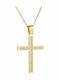 Kritsimis Vergoldeter Kreuz 14K mit Kette