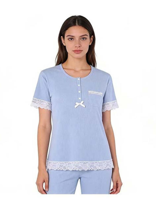Goodnight Summer Women's Pyjama Set Light Blue