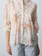 Long Sleeve Women's Shirt Ivory Floral
