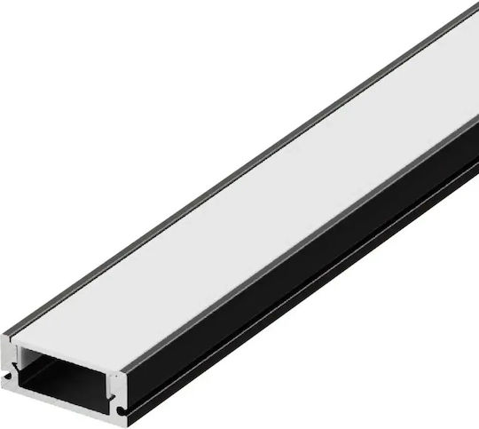 Профилен Съединител За LED Ленти Alfa За Външен Монтаж 2м Черен Elbulgaria 4301/2m Bk