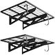 Set 2 Rafturi de Perete Oțel Negre Cu Cârlige Suspendate Capacitate 227 Kg 610 X 914 Mm