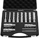 Set 13 Freze Magnetice cu Coada Weldon Adâncime De Tăiere 50,8 Mm Diametru De Tăiere 11,11 Mm-26,98 Mm Oțel De Mare Viteză 11 Burghie 2 Pini Pilot Carcasă Din Plastic