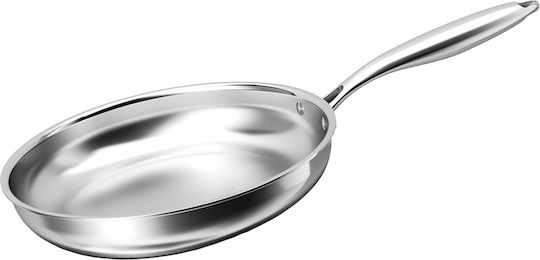 Cheffinger 20 Cm Pfanne Für Alle Hitzequellen Induktion Aus Rostfreiem Stahl Silber