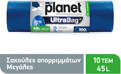 Planet Reinforced Trash Bags Capacity 45L with Drawstring 75x52cm 10 Pieces Planet Reinforced Trash Bags Capacity 45L with Drawstring 75x52cm 10 Pieces