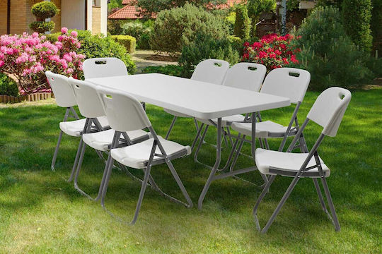 Masă Catering Aprilia Pliabilă 183x76x74 Albă