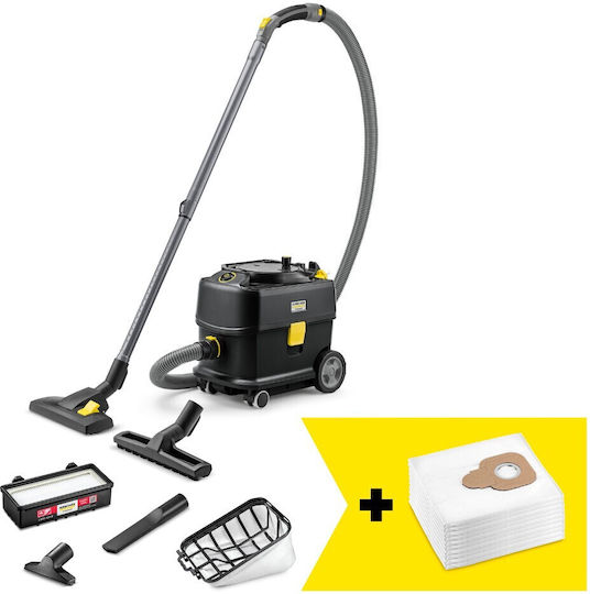 Karcher T 10/1 Adv HEPA Go!Further Ηλεκτρική Σκούπα 585W με Κάδο 10lt Μαύρη