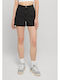 Ladies Women's High Waist Jean Shorts Black Washed
