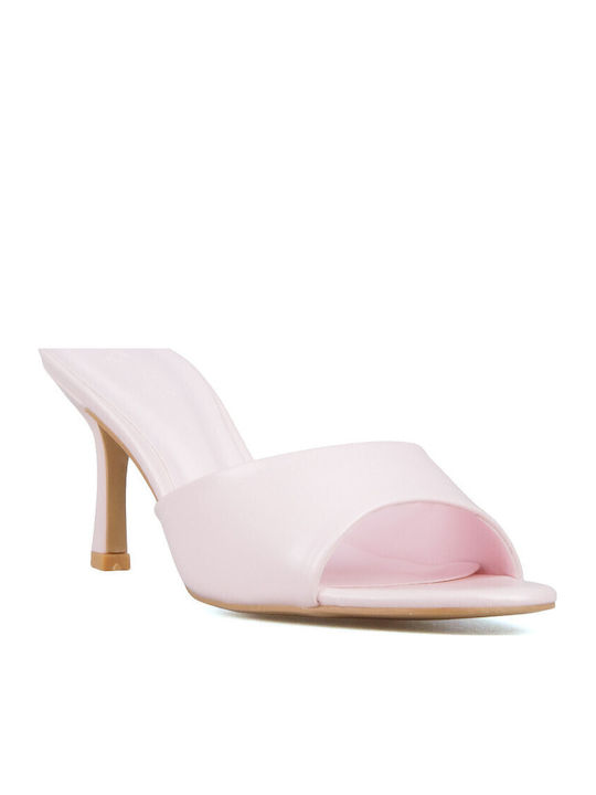 Silia D Mules With High Heel In Pink Colour