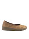Women's Ballerina Shoes in Tabac Brown Colour