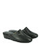 Leather Winter Women's Black Slippers