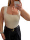 Irene Vilou Damen-Bodysuit Beiges Elastisch