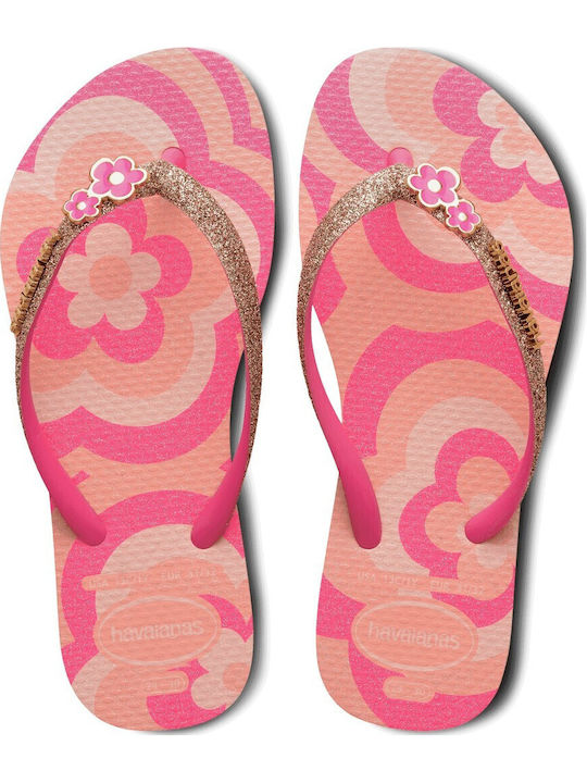 Havaianas Kids' Flip Flops Pink Slim Glitter Ii