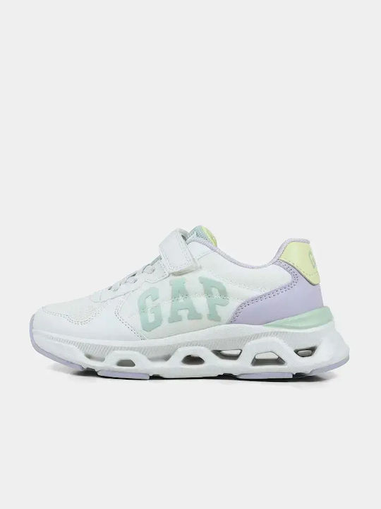 Kids Sneakers Anatomic with Hoop & Loop Closure White