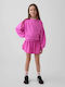 Kinder Shorts Bermudas Stoff Neon Rosa Glow