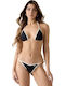 Top Bikini Triunghi Negru