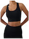 Damen Sport-BH Schwarz mit Futter