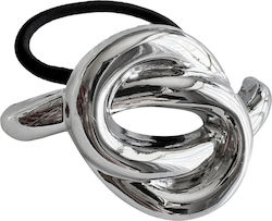 Elastic Fantasy Hair Sculptural Knot Chic Silver