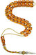 Roloi Komboloi Worry Beads with 33 Beads Made of Mastic Length 35cm Honey