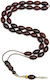 Roloi Komboloi Worry Beads with 33 Beads Made of Mastic Length 37cm Brown