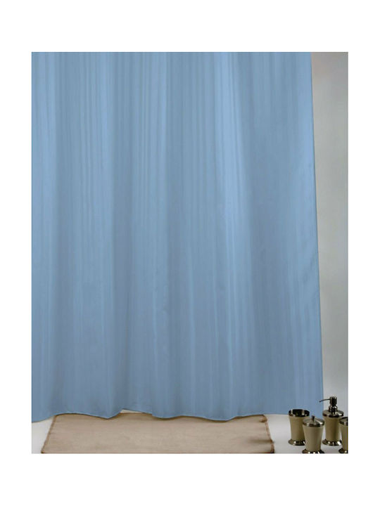 Import Hellas Rigone Тъканна Душ Завеса 180x200cm Светлосиня