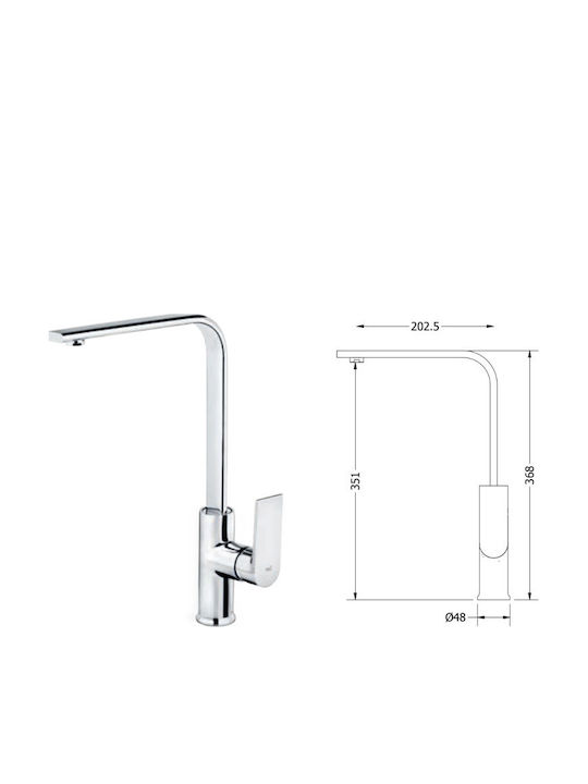 M&Z Rubinetterie Design Counter Silver