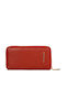Leather Women's Wallet Red