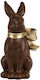 Osterkaninchen Braun 22x6.8x6.5cm
