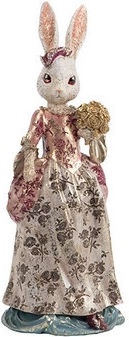 Estheti 818-00075 Easter Rabbit Clock Dress Flowers 13.5x13.5x35cm 1033458
