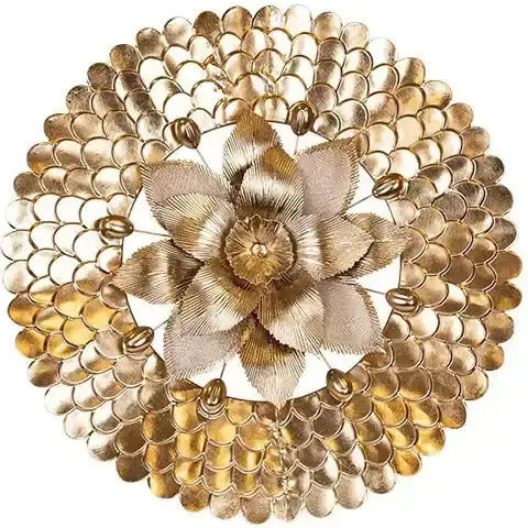 Wall Decor Gold Made of Metal 77.5x8x76.5cm