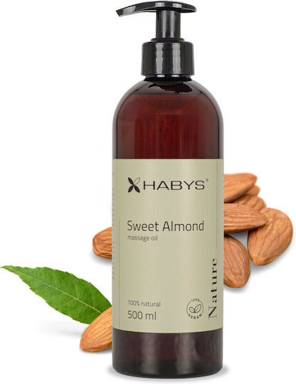 Habys Bio Mandelöl für Friseurwaschbecken für Gesicht Haare und Körper 500ml