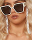 Kokálini Brillenkette Cuban Größe One Size Weiß