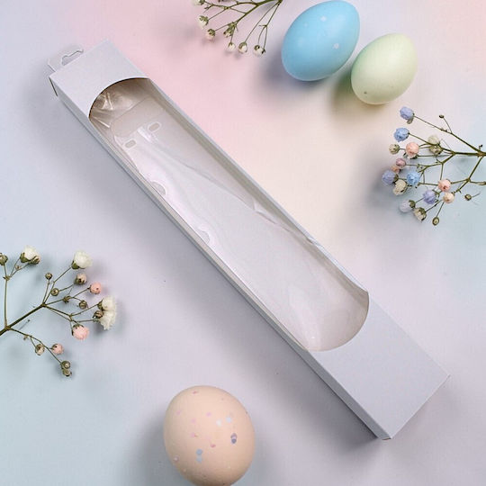 Window Paper Easter Candle Case White 2.8x39x6.3cm