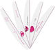 Set 5 Nail Files 100/180 Sensopro Milano Lovely Nails