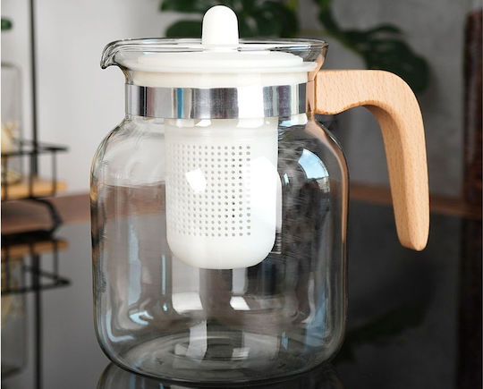 Τσαγιέρα με Φίλτρο Γυάλινη 1500ml