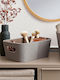 Paper Storage Box with Lid Gray 26x18x11cm