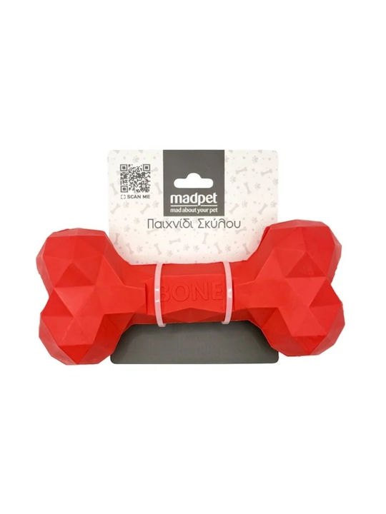 Madpet Dog Toy Bone made of Rubber Large Red Madpet Dog Toy Bone made of Rubber Large Red