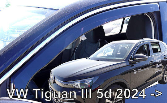 Heko Set Set Car Windbreakers Front and Rear Dark Tinted for Volkswagen Tiguan 2022+ 4pcs