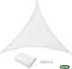 Grasher Pânză De Umbrire Triunghiulară Albă Cu Inele 5x5m 180gr/m²