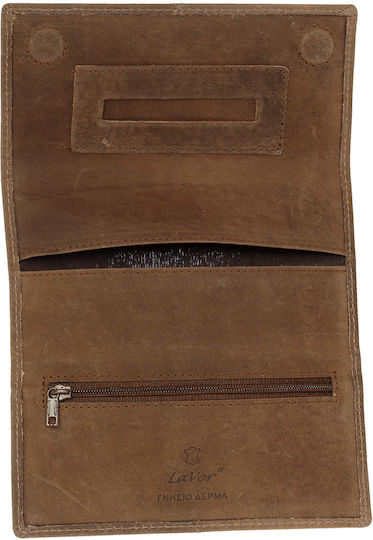 Lavor Leather Tobacco Pouch with Magnetic Closure 15.5x8cm Tobacco Pouch Oil