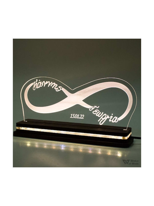 World of Wood Decorative Table Lamp Infinity Wi...