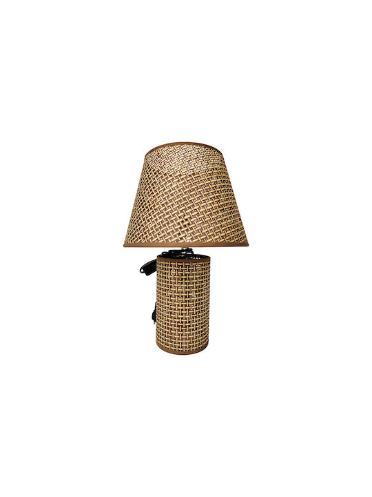 Chios Hellas Tischlampen mit Braunes Hut und Basis